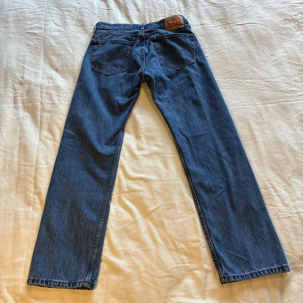 Levi's Men's Jeans 505 31 X 32** Med Blue Straight Dad Jeans Normcore Blokecore